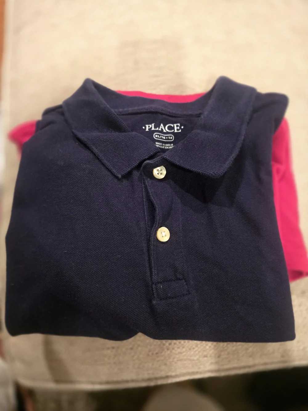 The Children's Place Bright Red And Blue Polo Top